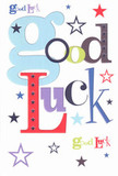 Brimming with the spirit of encouragement so familiar around Golders Green, this cheerful card features the bold phrase 'Good Luck' in an enchanting mix of vibrant hues and typefaces. Oversized pastel-blue letters entwine with threads of mossy green, ruby red, and royal purple, each seemingly painted with intention-like the careful strokes in a mural along Finchley Road. Whimsical stars in shades from midnight indigo to soft lemony lime are scattered across the crisp white surface, mirroring the wide array of dreams, hopes, and ambitions that flourish nearby. The paper's texture is smooth and satisfying, evoking the pleasure of quality stationery from a beloved local shop. This card holds an air of joyful anticipation, perfect for slipping into the hands of someone about to take on a new chapter-a university entrance, a neighbourhood performance, or a bold leap into the unknown. It radiates the kind of warmth and faith in others that defines the Golders Green community, carrying with it a promise that with support, anything is possible.